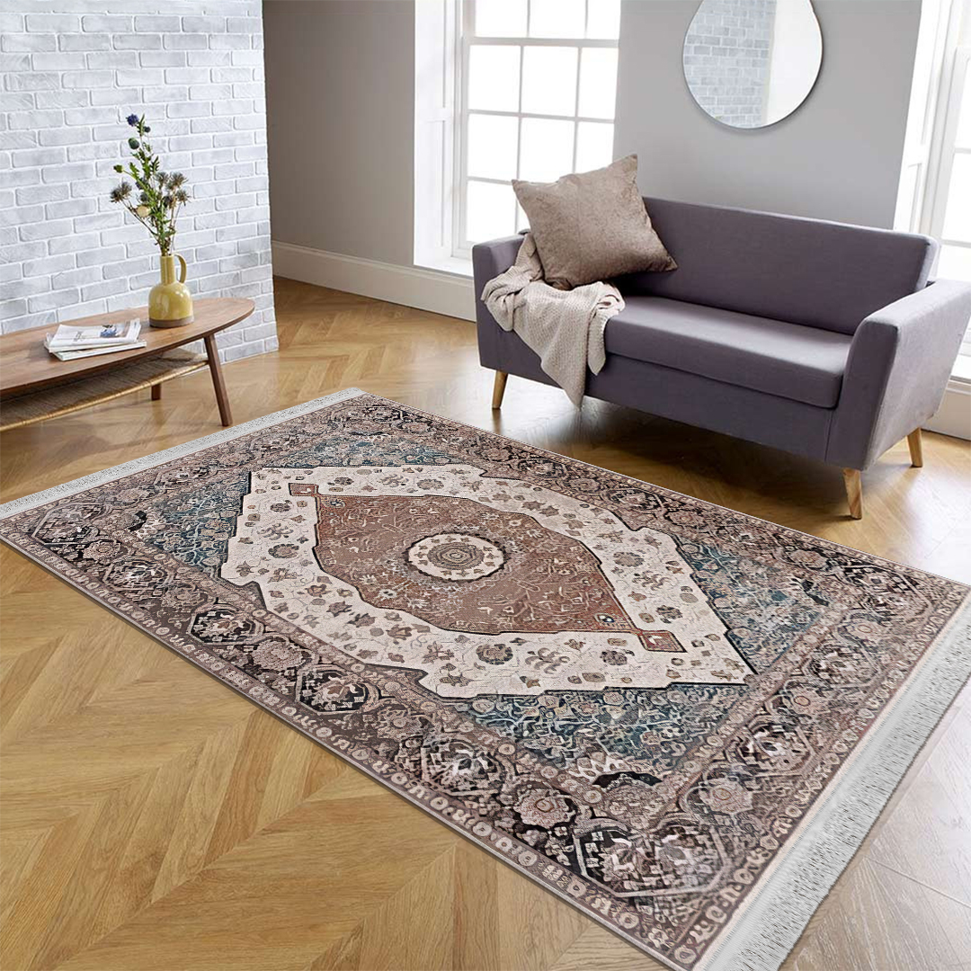 فرش مخمل نادی طرح سنتی کد o118